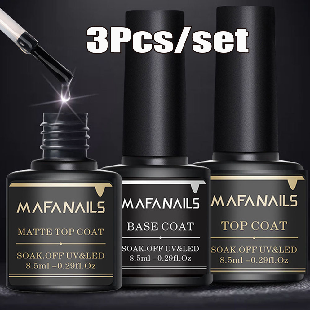 Gel Top Coat - 3PCS/SET Base&Top &Matte Coat Nail Gel