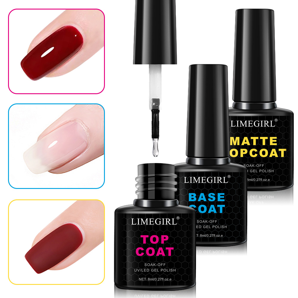 Gel Top Coat - LIMEGIRL 8ml Soak Off Matte Top