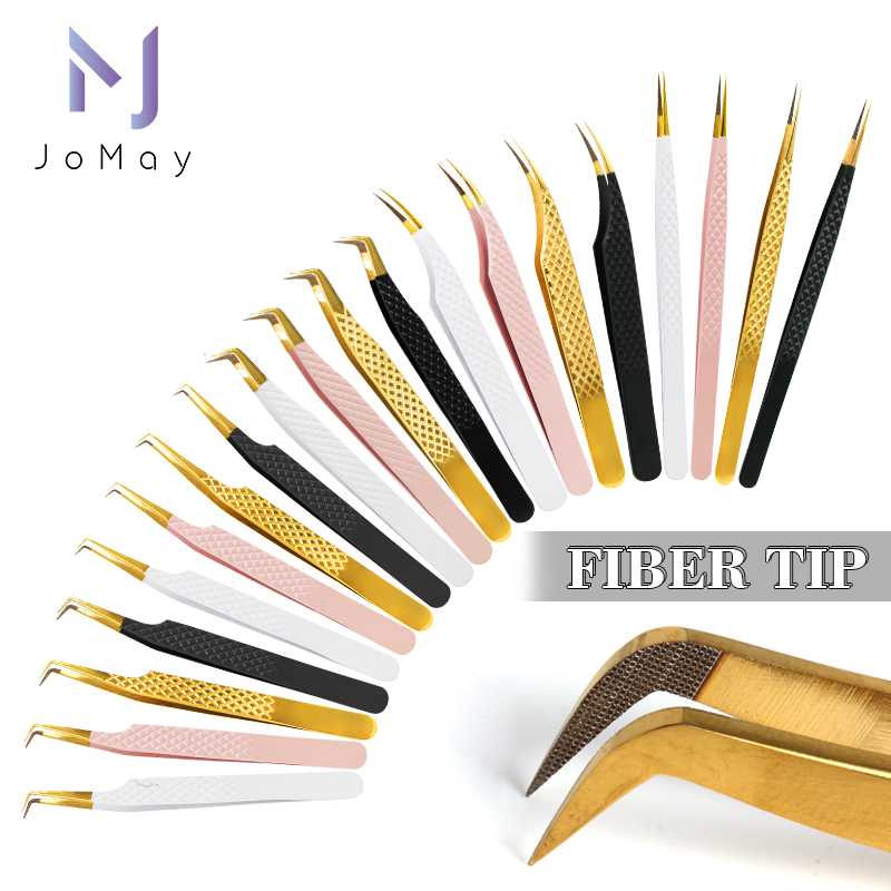Nail Art One Piece - 1pc Fiber Tip Tweezers Stainless Steel