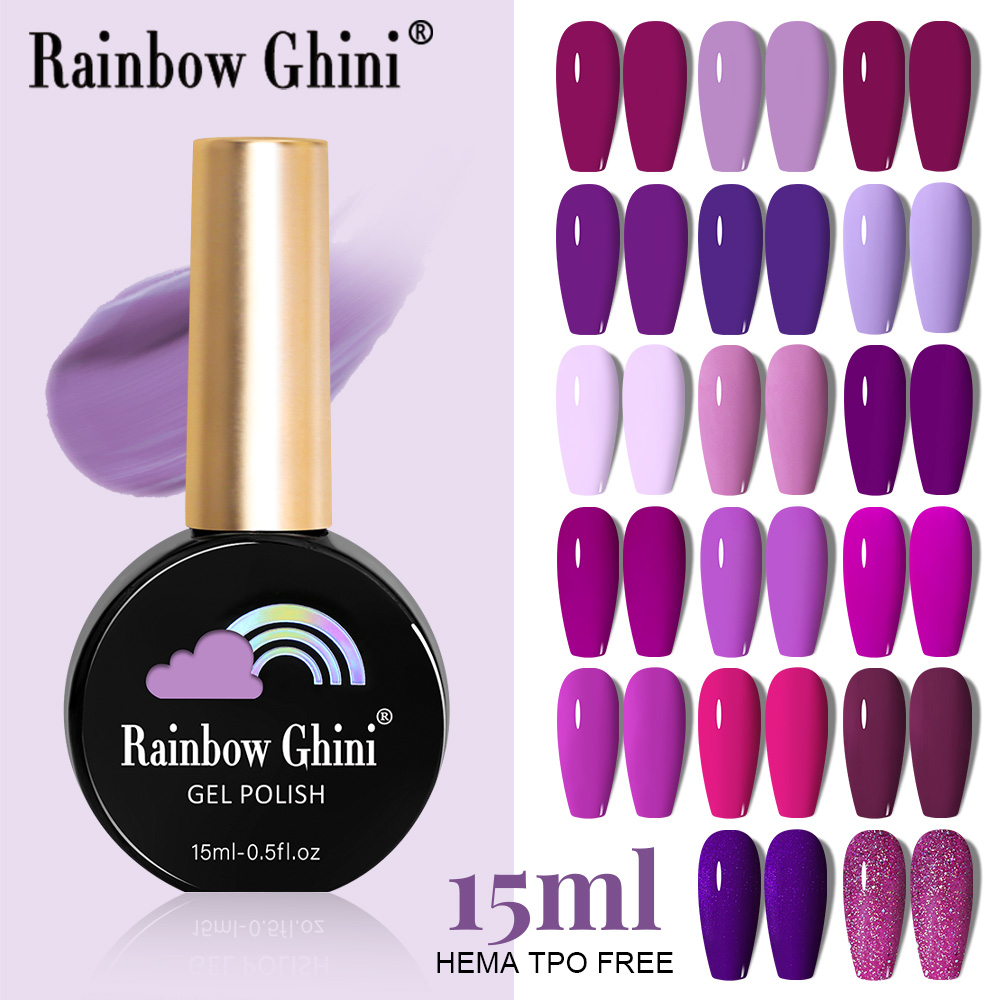 Nail Art One Piece - RG 15ml 17 Colors Purple Series