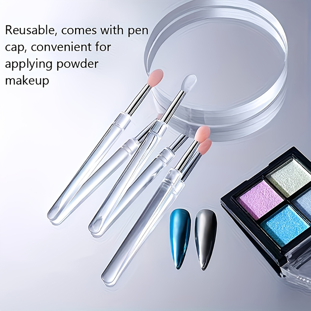 Nail Art Chrome - Reusable Chrome Glitter Applying Manicure Tool