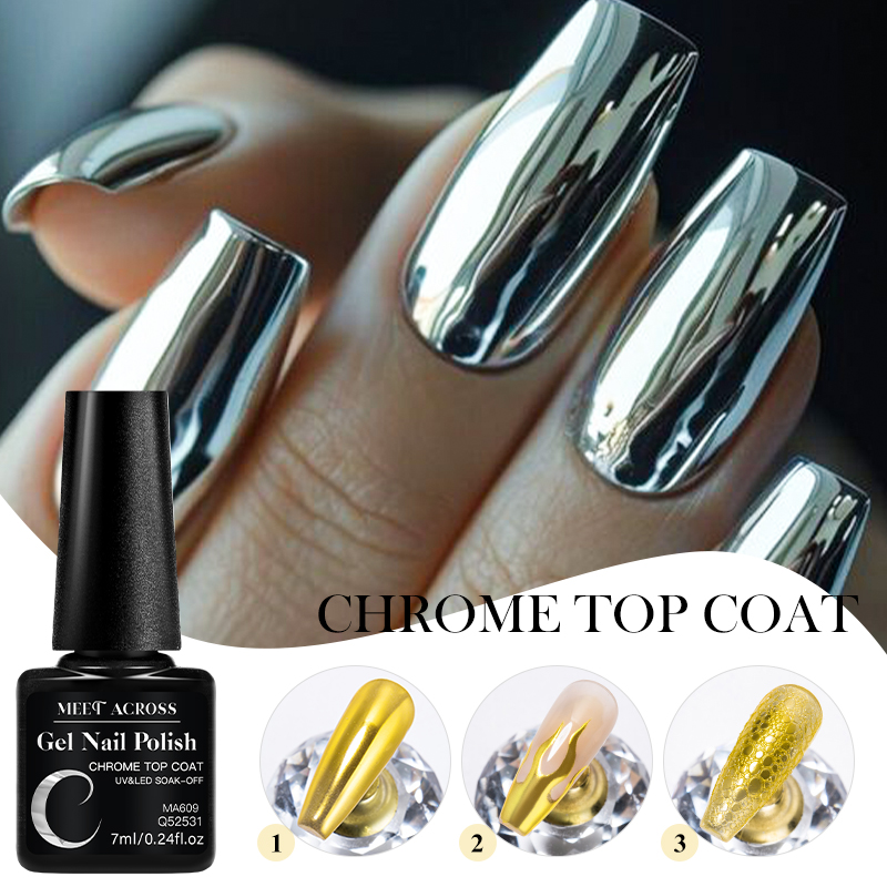 Nail Art Chrome - 7ML Chrome Top Coat For Mirror