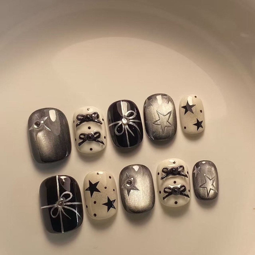 10 Pieces Autumn Winter Simple - Nail Art Cat Eye Simple 评论和价格