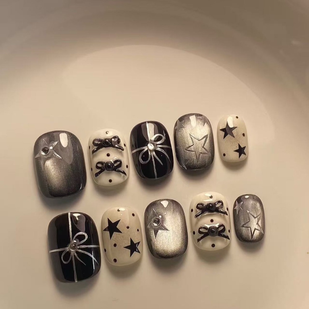 10 Pieces Autumn Winter Simple - Nail Art Cat Eye Simple 评论和价格