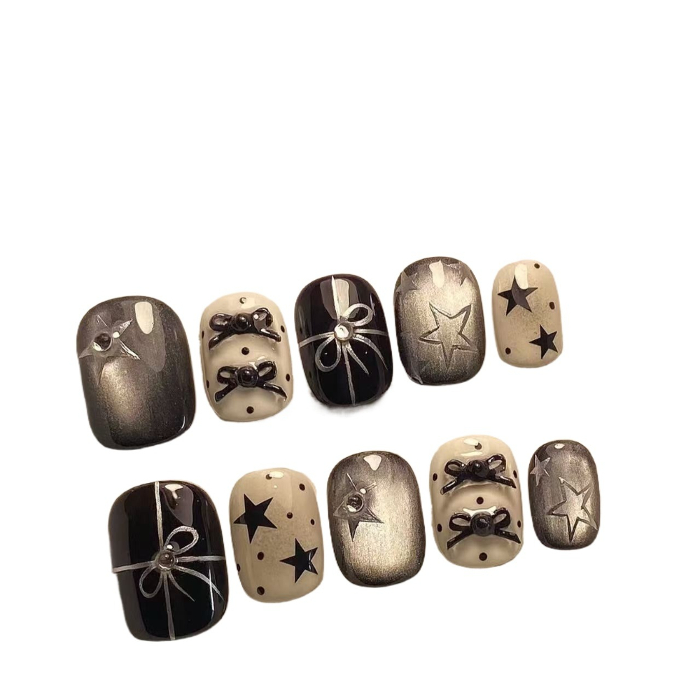 10 Pieces Autumn Winter Simple - Nail Art Cat Eye Simple 评论和价格