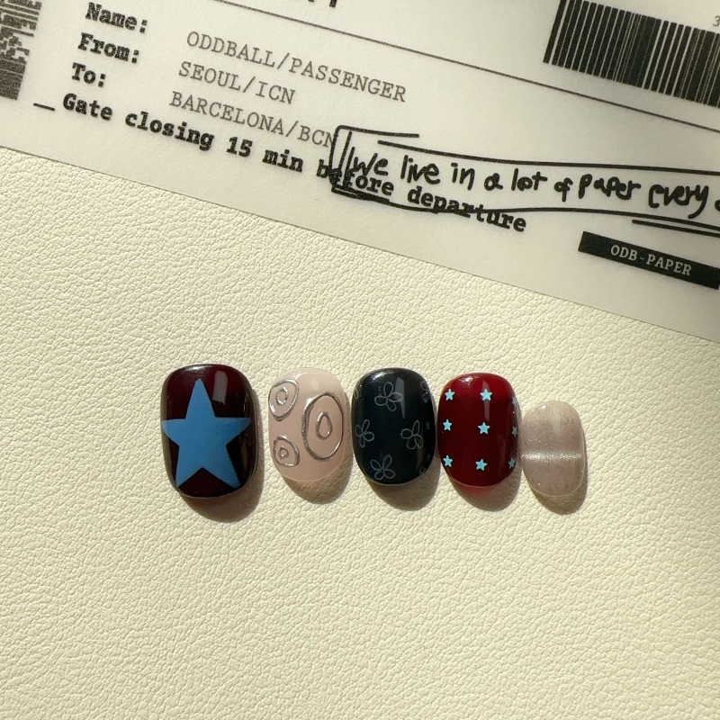 10PCS Handmade Ins Style Short - Nail Art Cat Eye Simple 评论和价格
