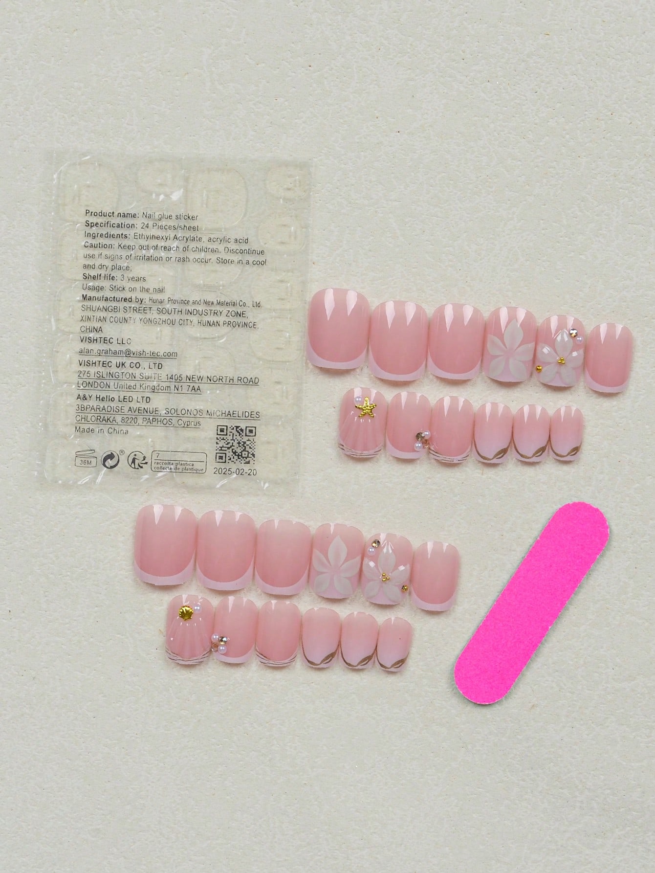 24pcs Short Square White Frenc - Nail Art Chrome 评论和价格