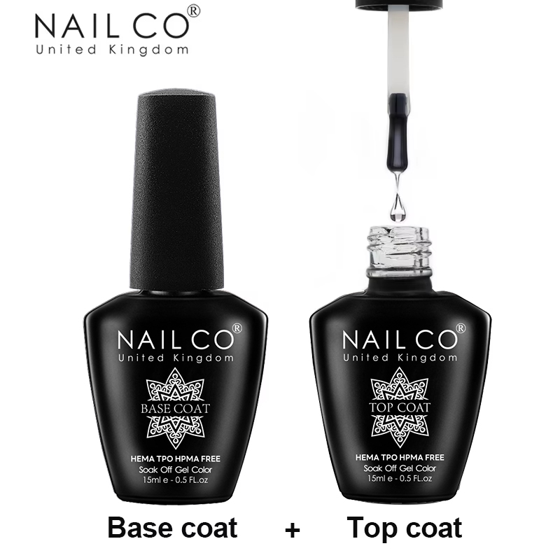 NAILCO 15ml Top Coat And Base  - Nail Art One Piece 评论和价格