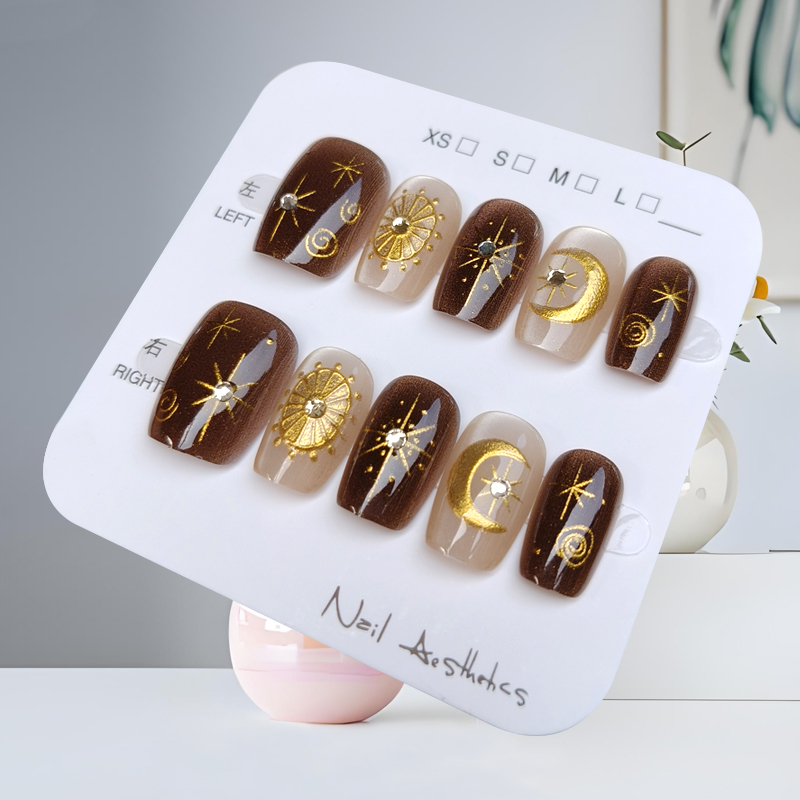 10Pcs Autumn and Winter Brown  - Nail Art Quirky 评论和价格