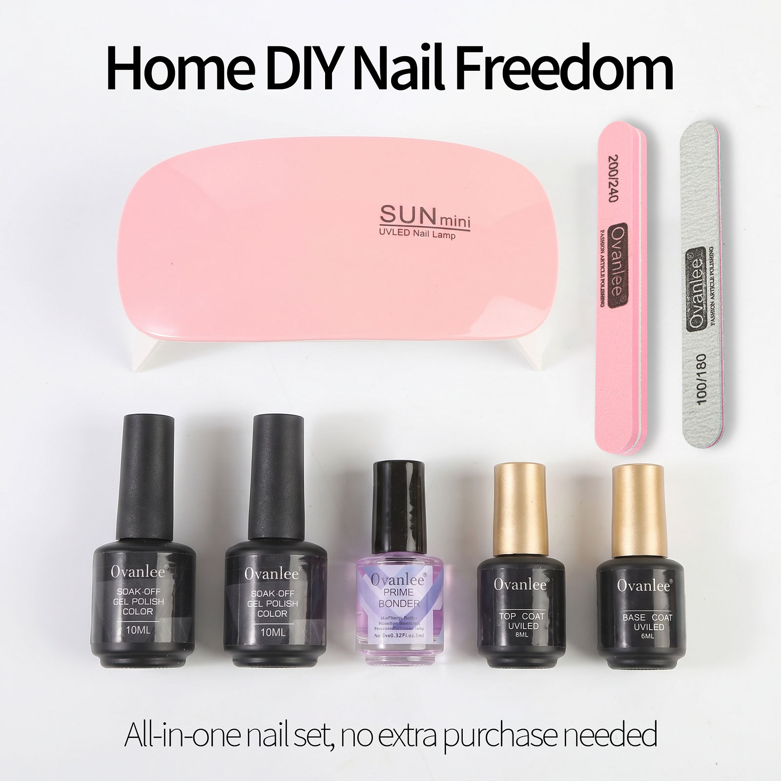 Gel Nail Polish Kit With UV Na - Gel Top Coat 评论和价格