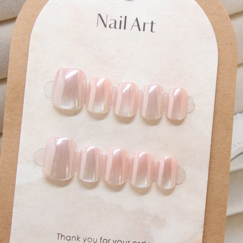 10 Pcs Women Handmade Press on - Nail Art Cat Eye Simple 评论和价格