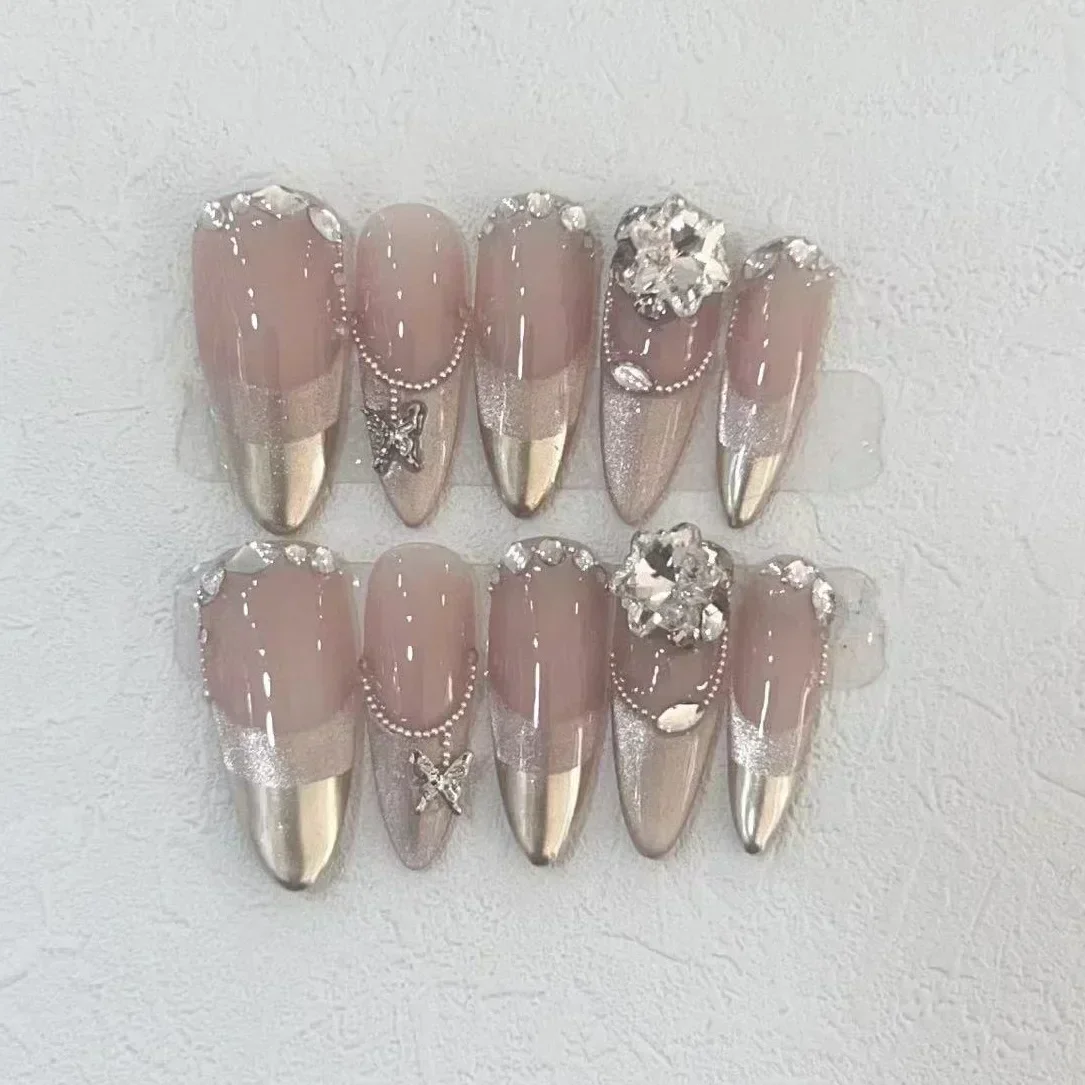 10Pcs Handmade Press on Nails  - Nail Art Quirky 评论和价格