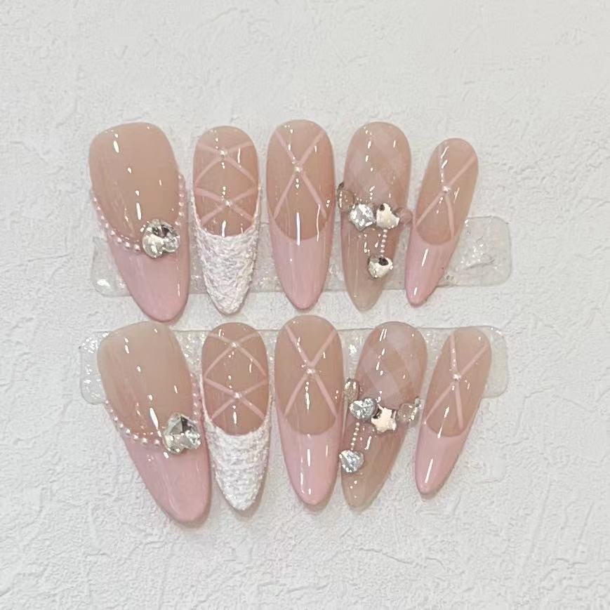 10Pcs Handmade Press on Nails  - Nail Art Quirky 评论和价格