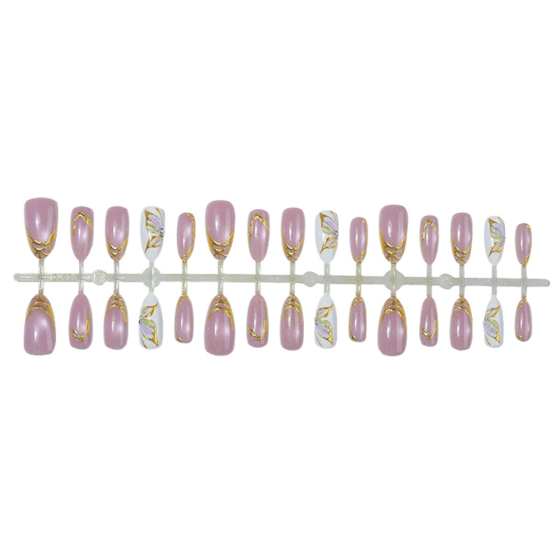 Cat Eye Almond False Nails Gol - Nail Art Cat Eye Simple 评论和价格