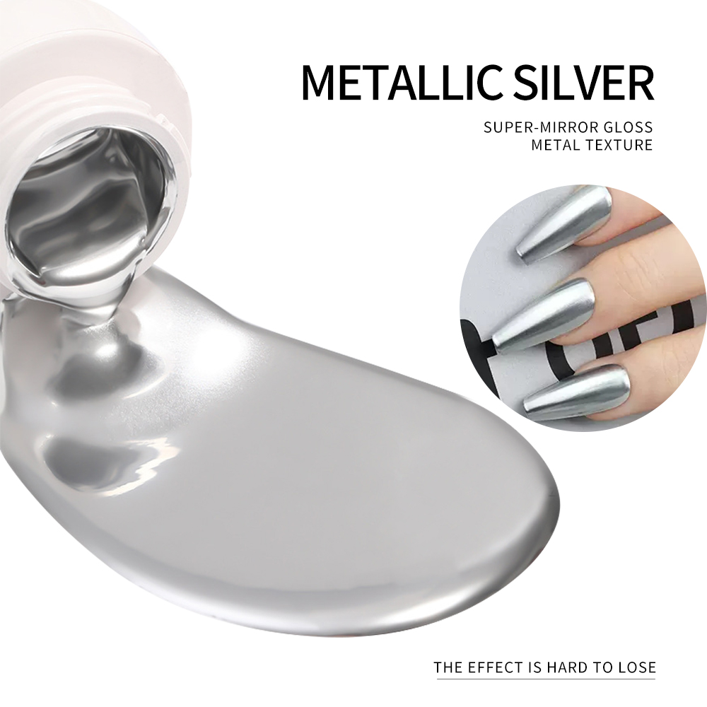 5ml Silver Gold Metallic Gel N - Nail Art Chrome 评论和价格