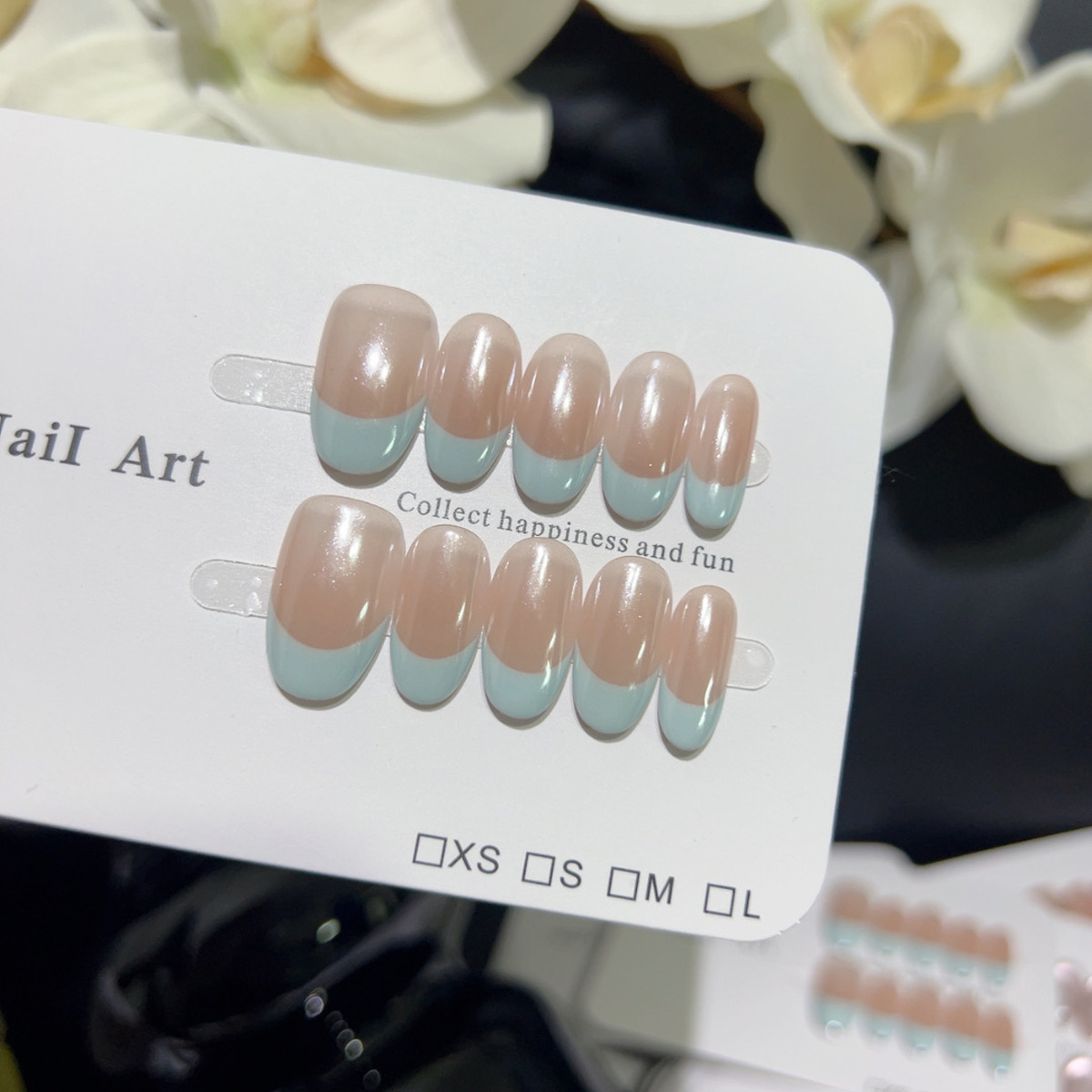 10Pcs French Almond Oval Short - Nail Art Cat Eye Simple 评论和价格