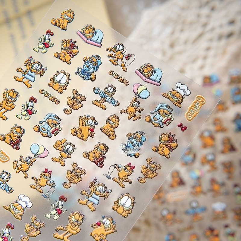 New Garfield Nail Art Stickers - Nail Art Quirky 评论和价格