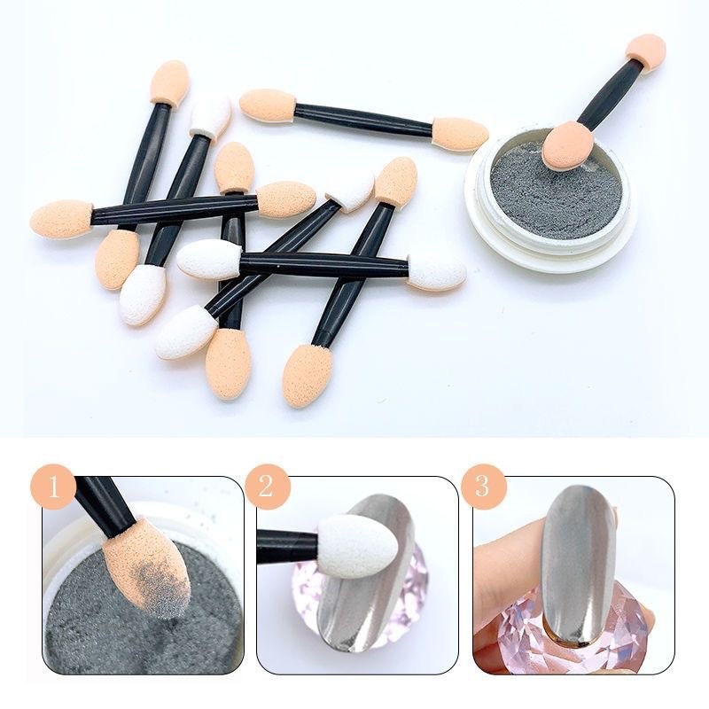 Wholesale 50/100pcs Chrome Bru - Nail Art Chrome 评论和价格