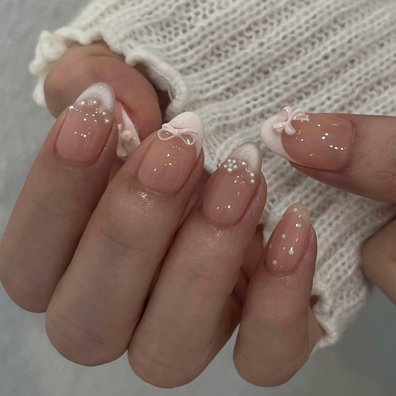24pcs Simple French Almond Pre - Nail Art Cat Eye Simple 评论和价格