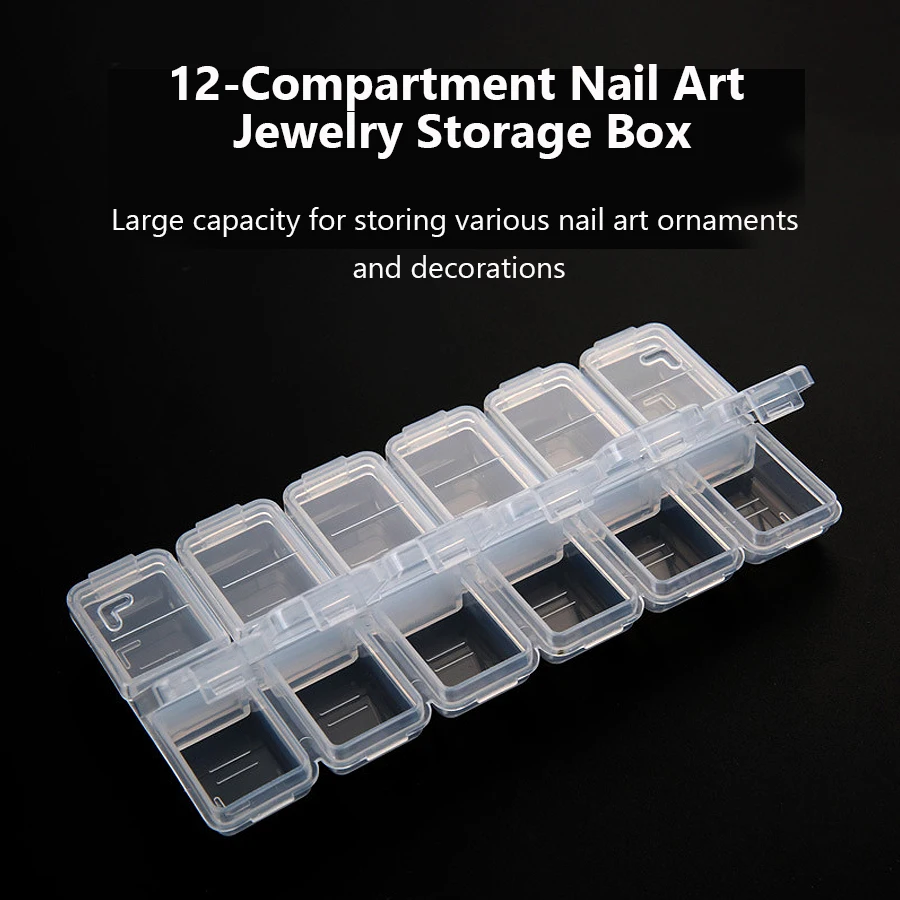 12 Compartments Plastic Rhines - Nail Art Quirky 评论和价格