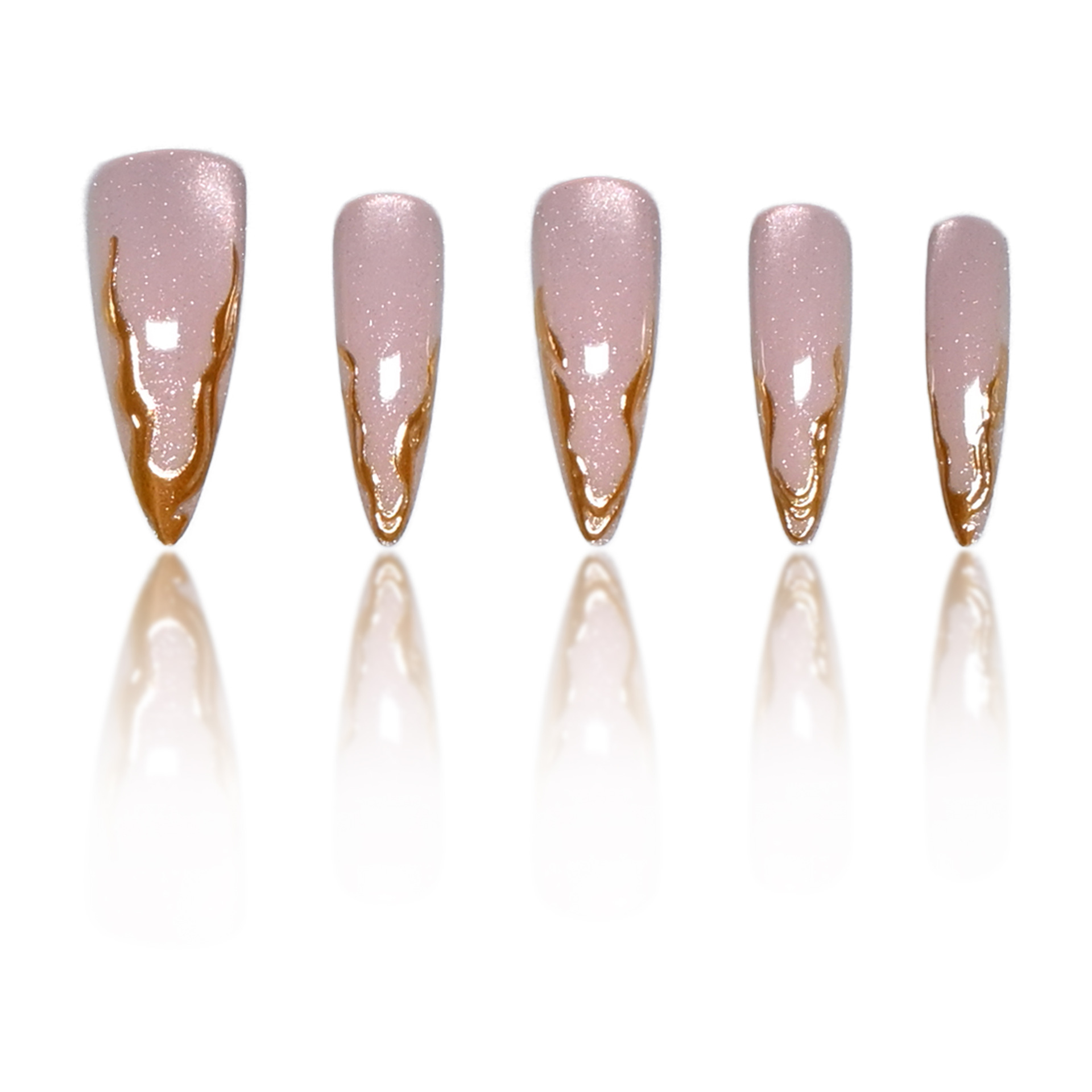 Cat Eye Almond Press on Nails  - Nail Art Cat Eye Simple 评论和价格