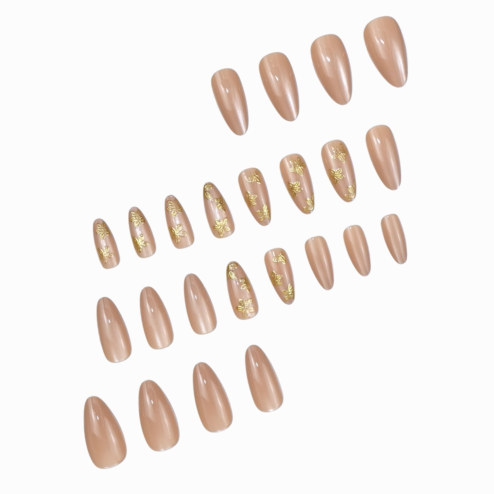Cat Eye Almond Press on Nails  - Nail Art Cat Eye Simple 评论和价格