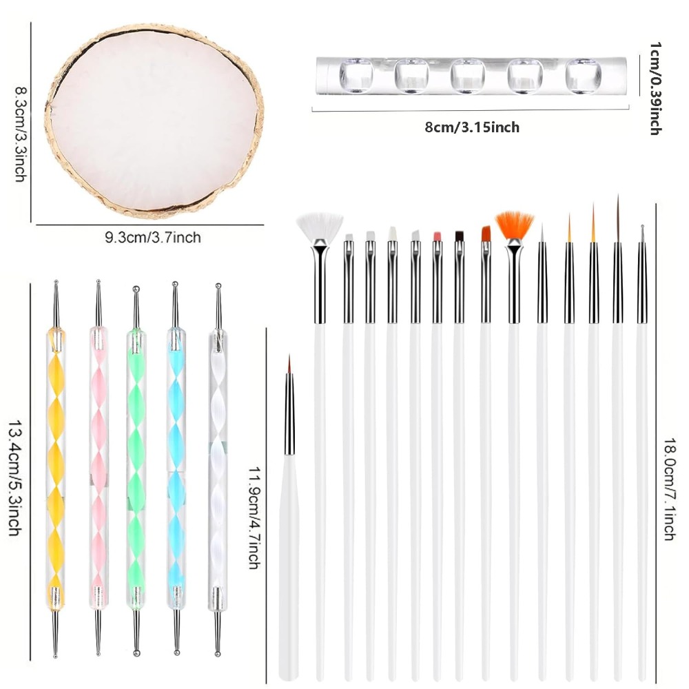 Nail Art Brush 22 Piece Set, 2 - Nail Art One Piece 评论和价格