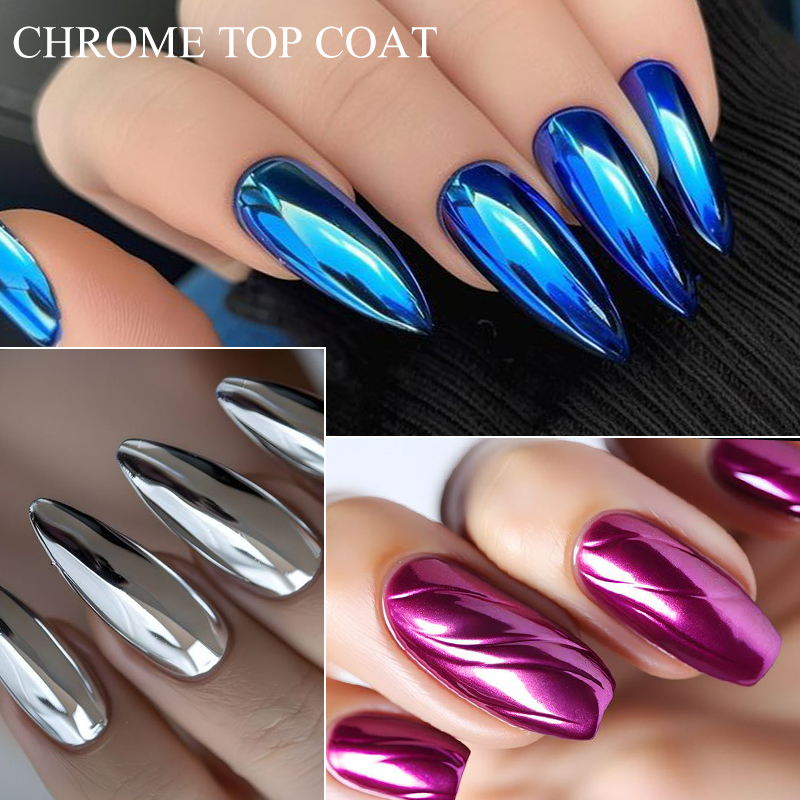 7ML Chrome Top Coat For Mirror - Nail Art Chrome 评论和价格