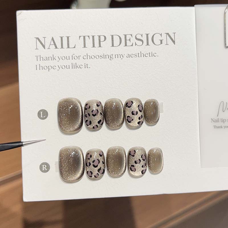 10Pcs Autumn Short Lovely Cat  - Nail Art Cat Eye Simple 评论和价格
